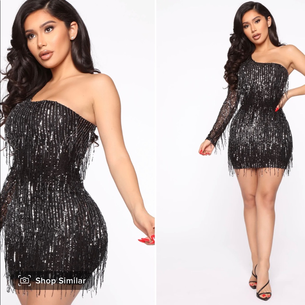 XS black fashion nova dress